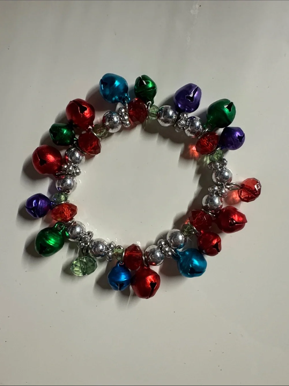 Festive Multi-Color Jingle Bell Musical Stretch Bracelet - Festival / Holiday